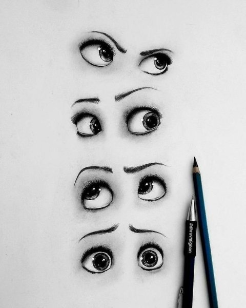 Брови мультяшные