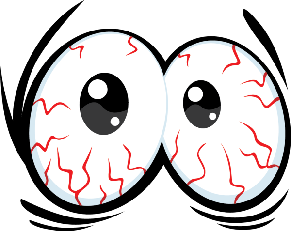 Испуганные глаза мультяшные