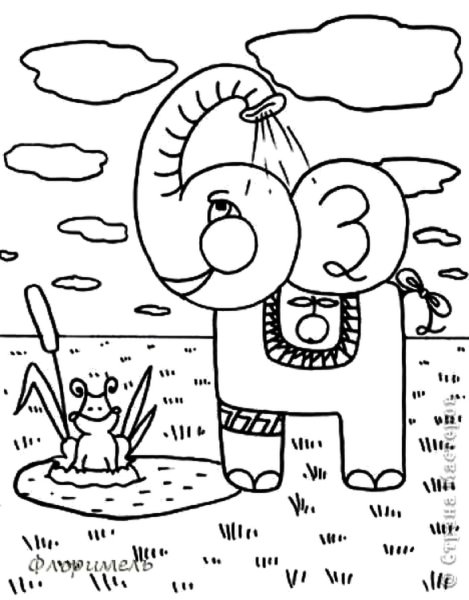 Веселые цифры: раскраска