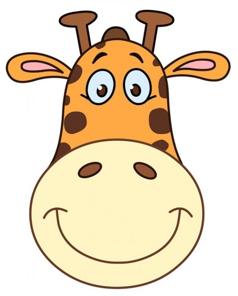 Мордочка жирафа для аппликации