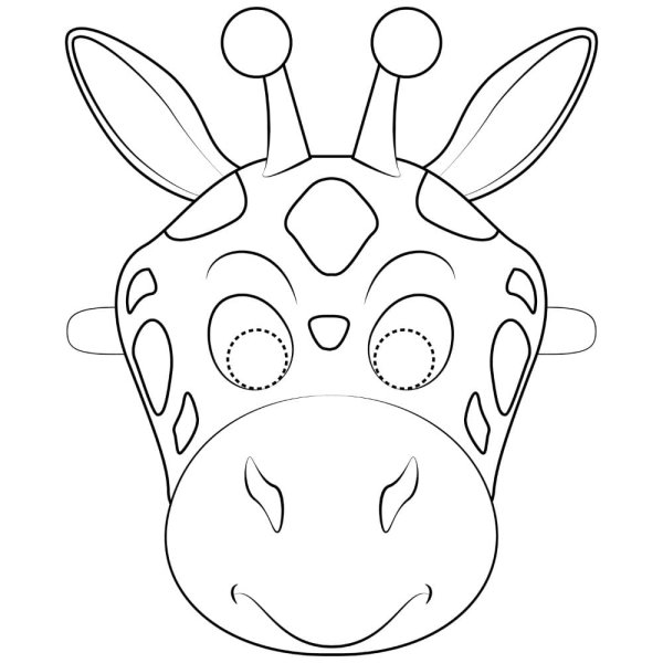 Раскраски маски животных