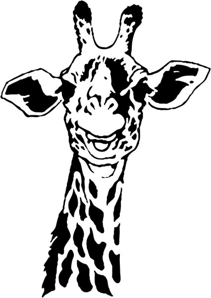 Трафарет жирафа на стену