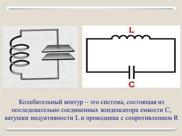 Схема с катушкой индуктивности и конденсатором