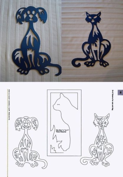 Трафарет кошки для выпиливания лобзиком