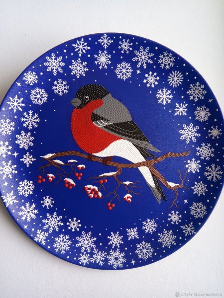 Точечная роспись тарелок