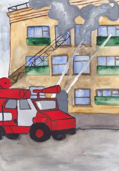 Раскраска пожарная часть