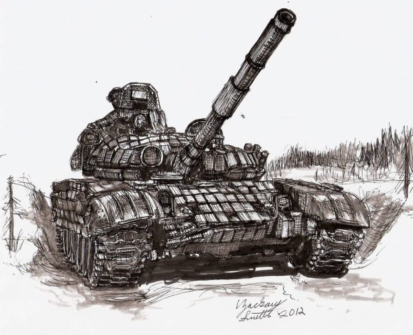 Т 72 карандашом