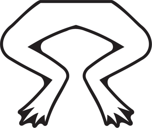 Мультяшные лапы лягушки