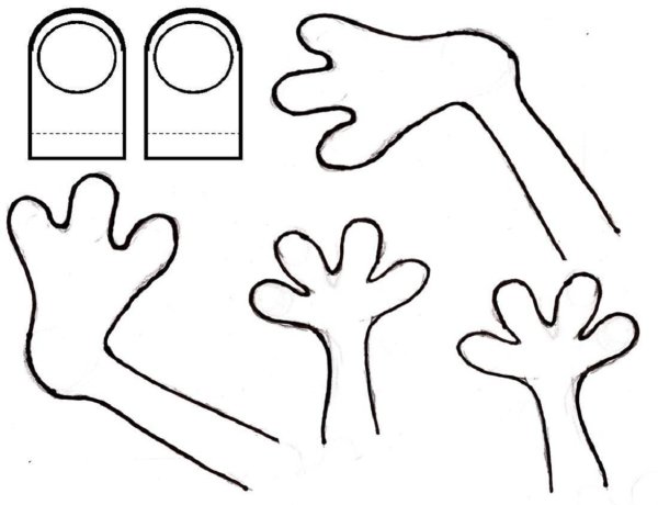 Лапы пингвина трафарет