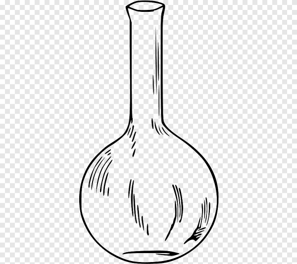 Круглодонная колба без фона