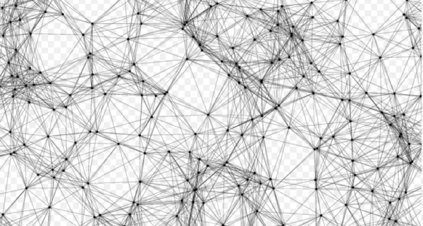 Нейронная сеть на белом фоне