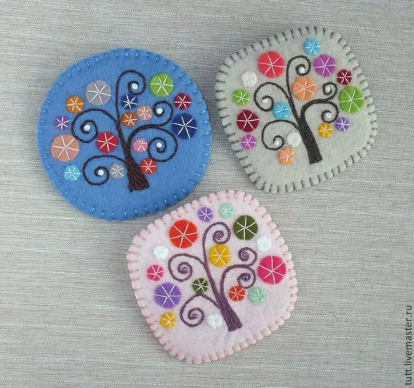 Вышивка на фетре