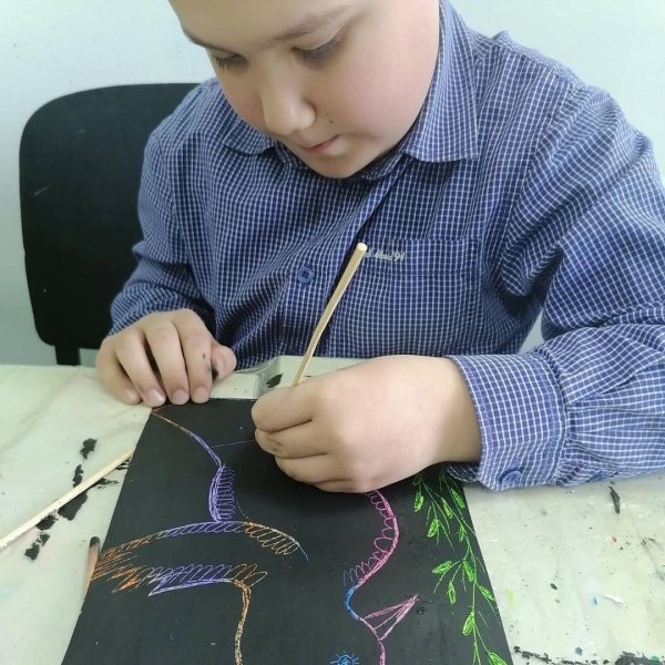 Граттаж нетрадиционная техника рисования