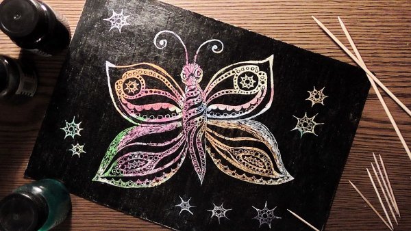 Техника граттаж