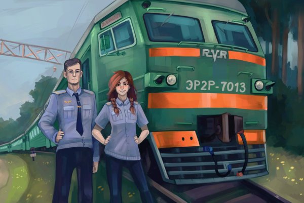 Поезд рисунок карандашом