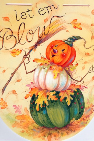 Рисунки на тыкве на тему осень
