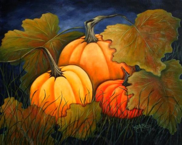 Декоративная живопись тыква