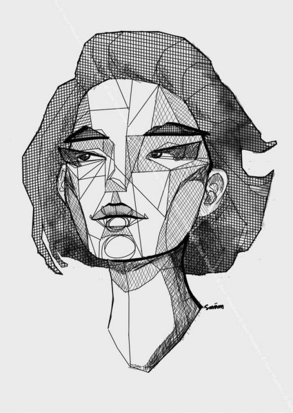 Современный графический портрет