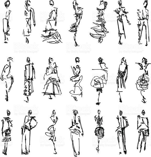 Антураж стаффаж архитектурная Графика люди