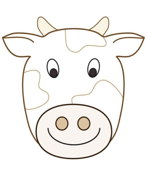 Маска коровы для детей