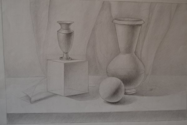 Натюрморт с натуры карандашом