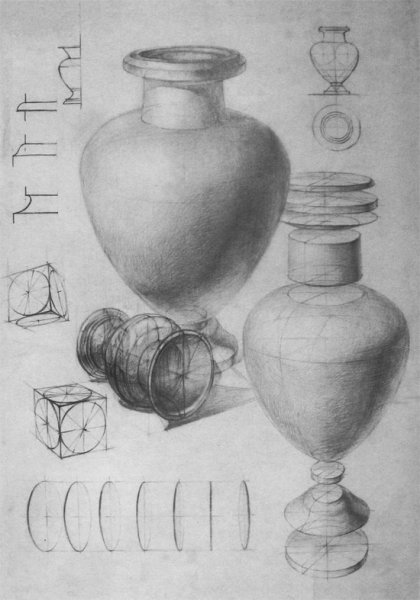 Линейно конструктивное построение кувшина
