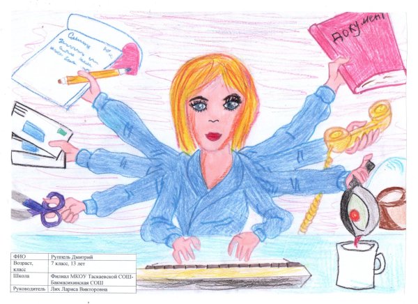 Рисунок супер мама на конкурс