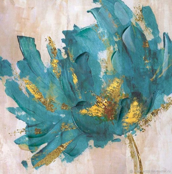 Абстракция в бирюзовых тонах