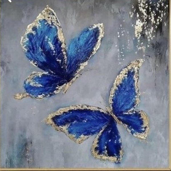 Бабочка поталью и акрилом