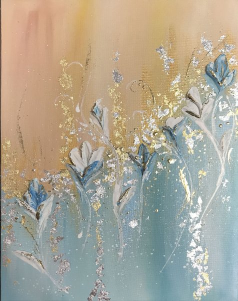 Цветы абстракция живопись