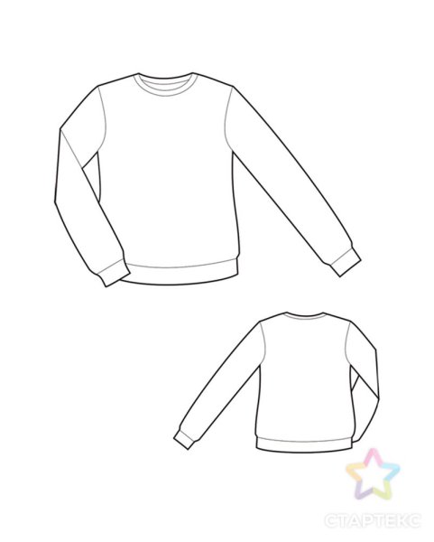 Джемпер технический эскиз