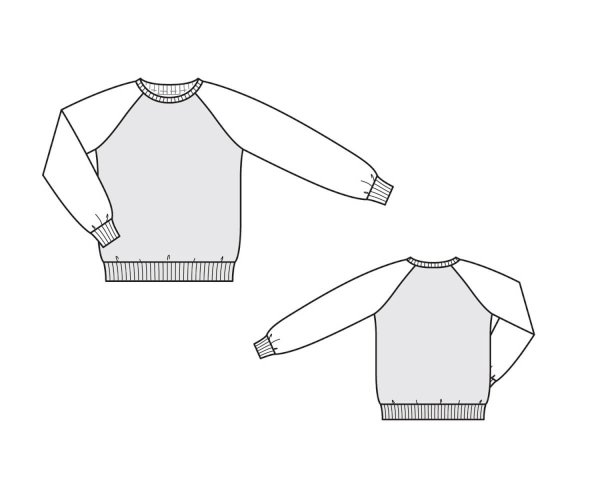 Бурда свитер с регланом