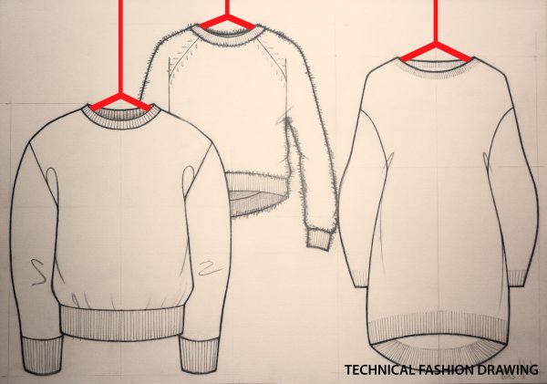 Технический эскиз свитера