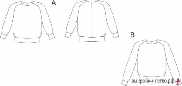 Джемпер технический эскиз