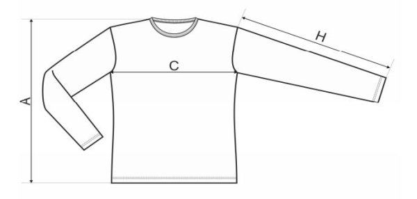 Эскиз футболки с длинным рукавом
