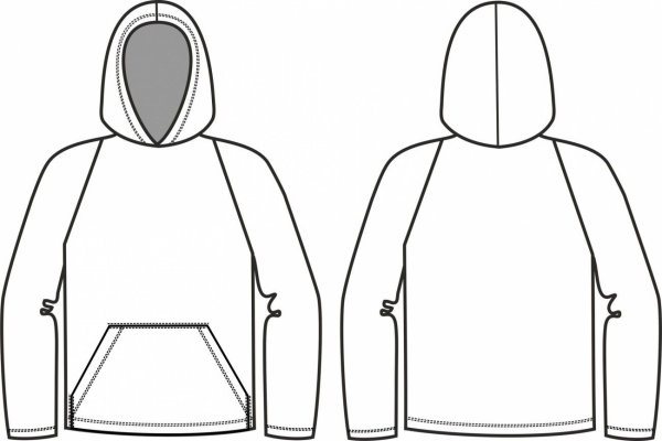 Худи спереди и сзади макет