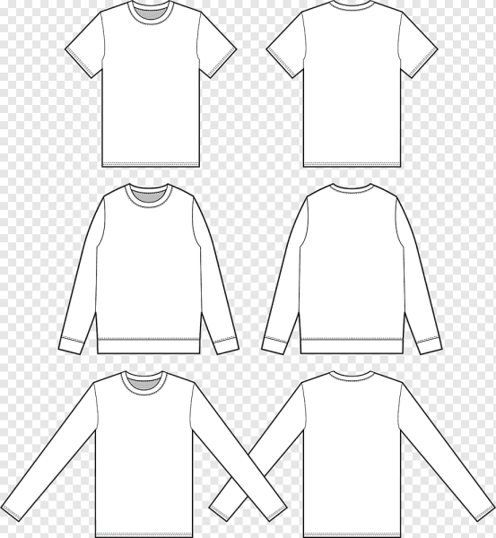 Макет футболки для печати