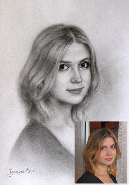 Портрет сухой кистью