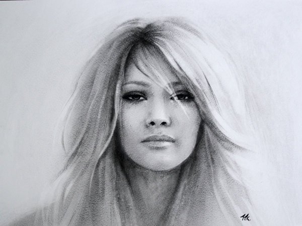 Рисунки сухой кистью