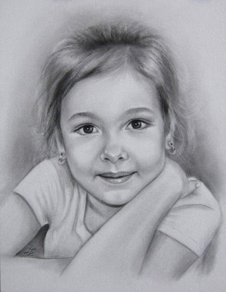 Портрет сухой кистью