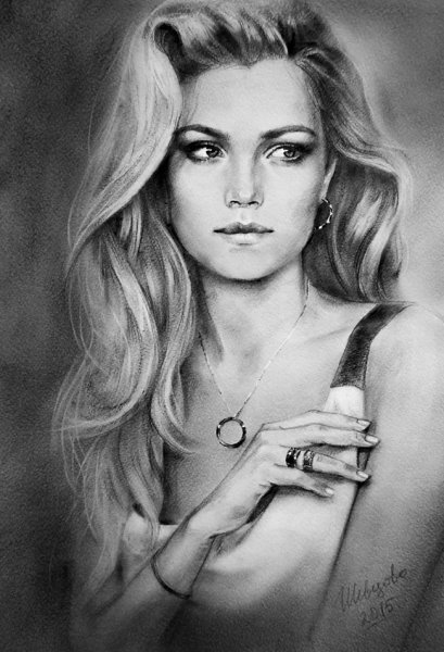 Портрет сухой кистью