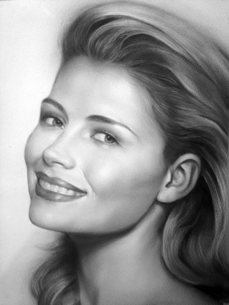 Портрет сухой кистью