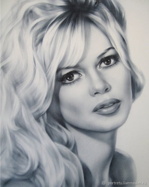 Портрет сухой кистью