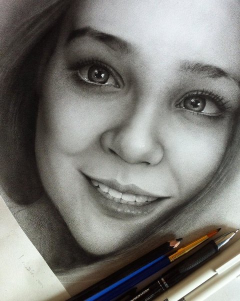 Портреты сухая кисть реализм