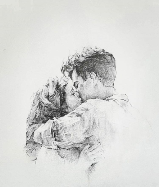 Влюбленные карандашом