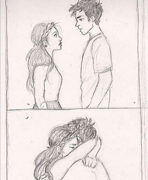 Рисунок карандашом парень с девушкой