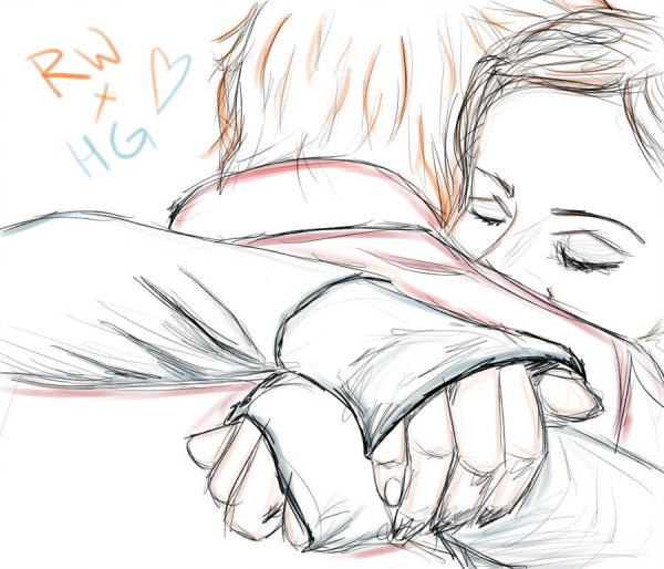 Обнимашки нарисованные