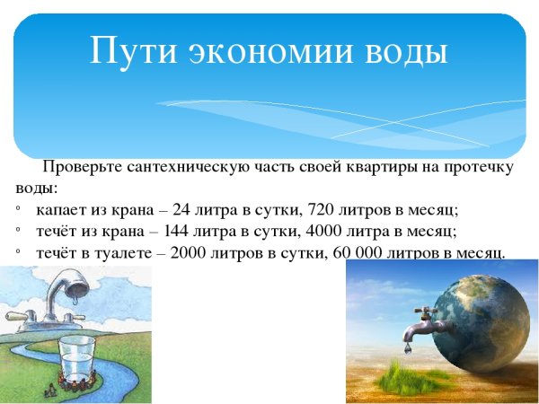 Экономия воды экология