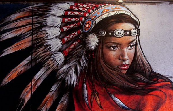 Индейская девушка арт