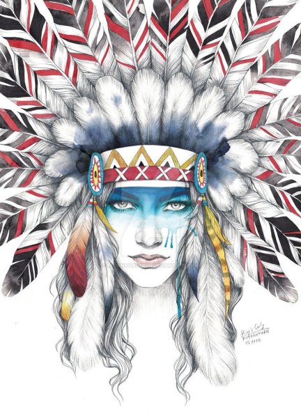 Рисунки в стиле индейцев